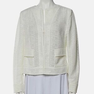 Akris Punto white mesh jacket US 10 FR 42